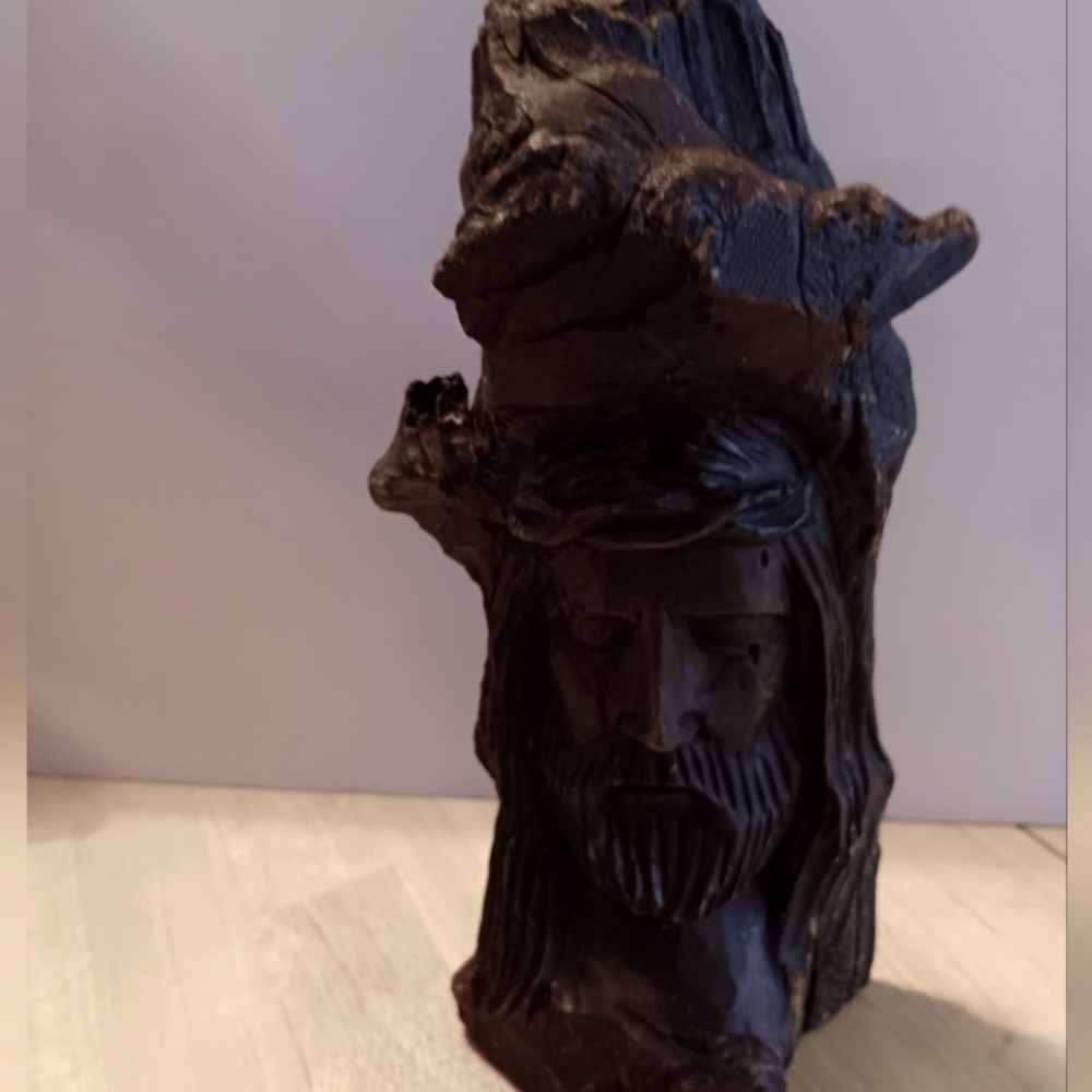 Handcrafted Vtg. Wooden Jesus  Sculpture